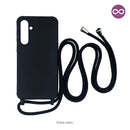 Capa com Alça Ajustável para Samsung S - Preto Modelo do Samsung:S25 Edge