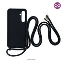Capa com Alça Ajustável para Samsung S - Preto Modelo do Samsung:S25 Edge