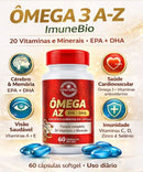 Ômega 3 Multivitamínico A-Z - 20 Vitaminas e Minerais + EPA DHA 1400 mg- 60 Caps