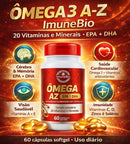 Ômega 3 Multivitamínico A-Z - 20 Vitaminas e Minerais + EPA DHA 1400 mg- 60 Caps