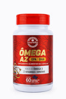 Ômega 3 Multivitamínico A-Z - 20 Vitaminas e Minerais + EPA DHA 1400 mg- 60 Caps